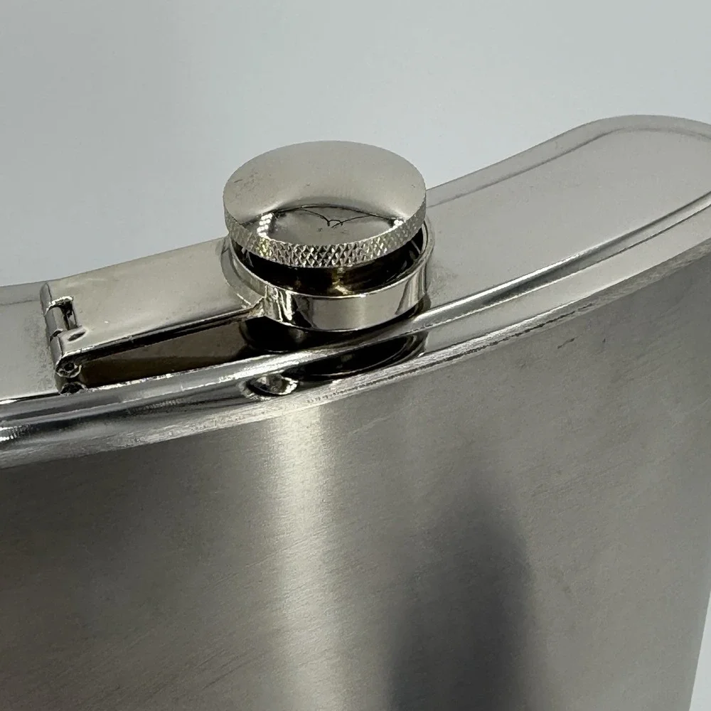 Jumbo 60oz Stainless Steel Flask Large Oversized Liquor Container Screw Cap